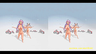 AquaSons Seductive Dance Unfolds in Immersive VR180 MMD Fantasy Show