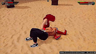 Ruby Faces Off Against Diabla in a Seductive Nude Combat Encounter