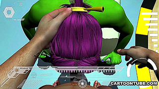 Busty Alien Goddess Rides Human Dick in Steamy POV Encounter