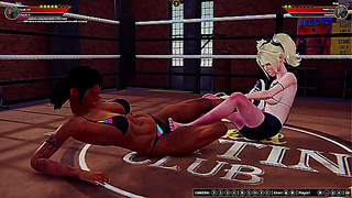 Dela and Bree Clash in Hot Nude Fight 3D Erotic Battle Scene