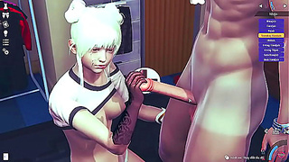 Cowgirl Takes Control with Fiery 3D Blowjob Domination