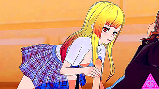 Marin Shows Off Her Style Before Going Wild in Steamy Hentai Fun