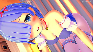 Rem Covered in Creampie After Naughty Cosplay Fun – Hot Hentai Sex