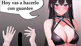 Master Tutor Teaches Sensual Glove-Fetish handjob Pleasures Step by Step
