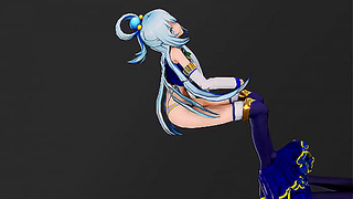 Aqua Teases with a Sultry Strip Dance in Magical Fantasy Lust Spell