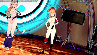 Keishas Wild MMD Adventure – Genshin Girls Explore Forbidden Desires in Timberrealm