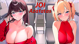 Hot Stewardess Teases Passenger in Steamy In-Flight Encounter