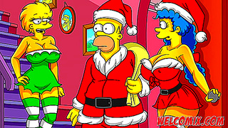 Marge Simpson Gifts Herself to Homer Barney in Naughty Xmas Tale