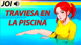 Seductive Spanish Poolside Tease Turns into Naughty JOI Fantasy