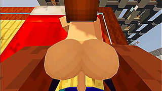Jenny from Minecraft Mods Seduces Player with Wild creampie Action