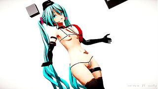 Miku Dominates in Pink Cat-Tail Fantasy – Steamy MMD Hentai Action
