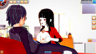 Yumeko Jabami Takes Pleasure in Fiery Blowjob Fantasy Scene