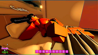 Candy Viper Takes Control in Hot Roblox Bedroom Romance