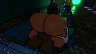 Librarians Forbidden Lust Ignites with Thick Cock in Roblox Adventure