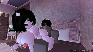 Curvy Cutie Meets Dreamy Date in Steamy Roblox Condo Encounter