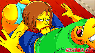 Stepmom Temptation: Hot Simpsons Hentai Tryst Ignites Forbidden Desire