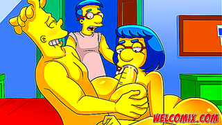 Bart Tempts Homers Wife in Hot Simpsons Parody porn Scene