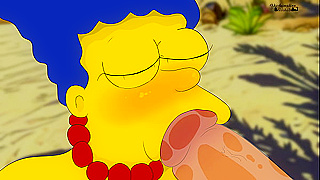 Marge Yields to Desire with Mysterious Lover on Sensual Beach Getaway