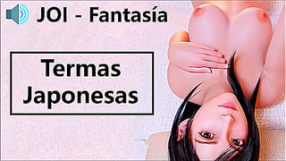 Seductive Japanese Spa Treat: Busty Babe Moans in Steamy Blowjob Scene