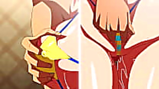 Voluptuous Hentai Goddess Impales Herself on Thick Rod for Epic Orgasm