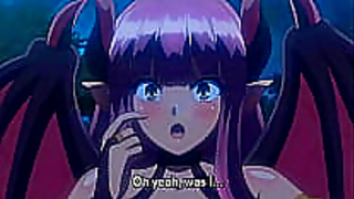 Succubus Tempts Mortal with Sultry Blows Teasing Touches in Steamy Night Flame