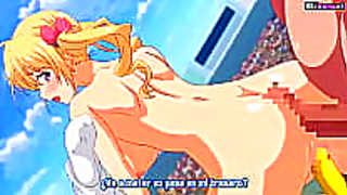 submissive beauty enjoys dual anal pleasure in steamy hentai scene