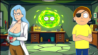 Succubus Sky Tempts Evil Morty with Busty Seduction and Cream-Filled Passion