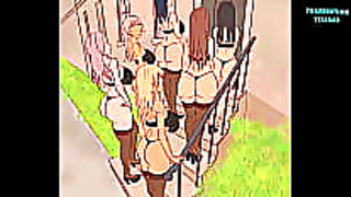 Six Busty Anime Beauties Share One Cock in Steamy Orgy Extravaganza