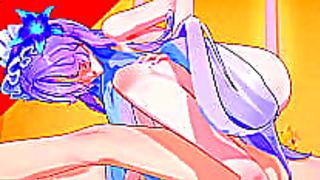 Anime Babe Gags on Massive Dick in Wild Wuthering Waves Blowjob Scene