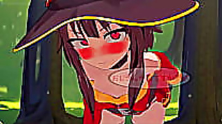 Megumin Treats Her Man to a Steamy Blowjob Adventure in Kono Suba Fantasy Fling