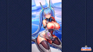 Voluptuous Anime Vixen Tempts Alone with Sultry Strip tease