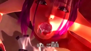 Curvy Domme Tempts Horny Hentai Boyfriend by Flirting with Rival Lover