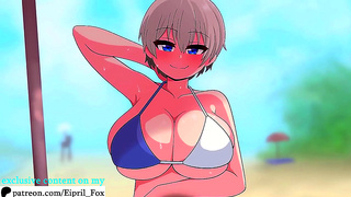 Anime Beauty Gags on Massive Dick Then Gets Pounded in Anal Ride