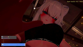Succubus Tempts Brave Hero with Hot Blowbang Steamy Ride to Ecstasy