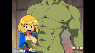 Gorgeous Anime Babe Tempts Muscular Stud with Sensual Blowjob Facial creampie
