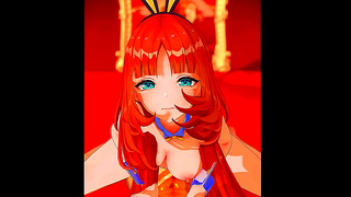 Cosplay Queen Breaks Her Oath for a Fiery Animated Blowjob Fantasy